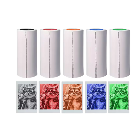 5 Rolls - (Multi-Colour) JettPress Ink-Less Print Rolls